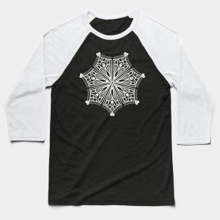 Ice Heart Mandala Baseball T-Shirt